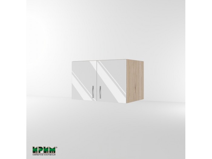 Надстройка за двукрилен гардероб Сити 1004 (бяло гланц/сонома арвен)